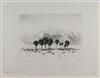 GEORGE ELBERT BURR Two etchings with drypoint.